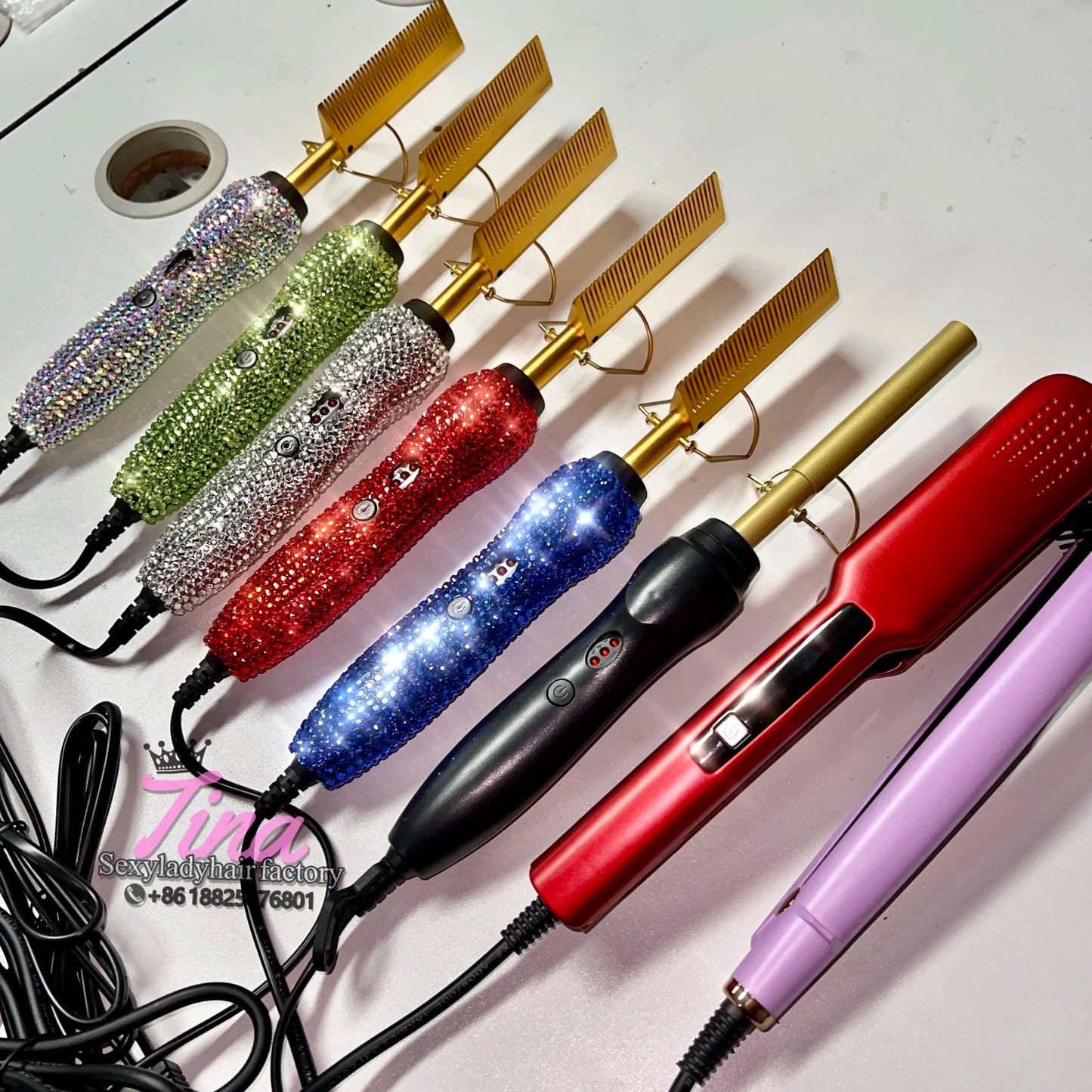 Top Quality Hot Comb High Degrees Hair Straightener Hair Combs Flat Orin Straighten