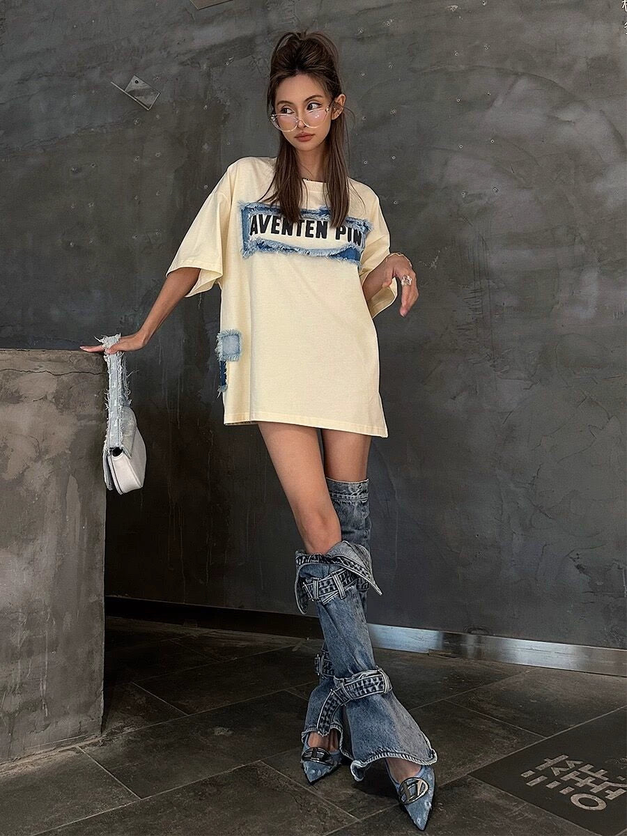 Silver High Heels 2025 New Arrival Classy Retro French Pointed Stiletto Heel Fashion Catwalk Denim Closed Toe Sandals for Women
