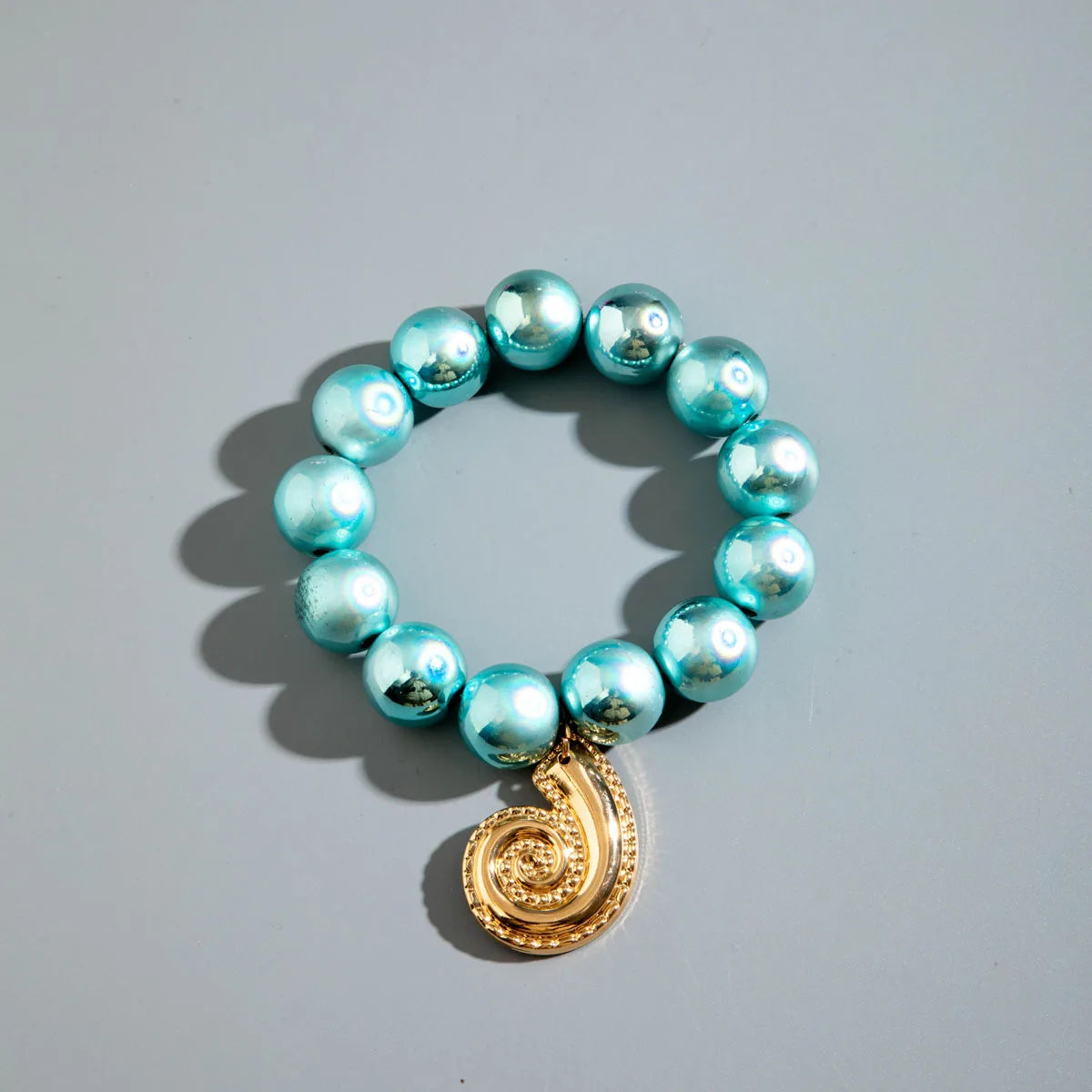 DIEZI Bohemian Multicolor CCB Beads Bracelets For Women Fashion Sweet Shell Starfish Conch Charm Bracelets Bangles Men Jewelry