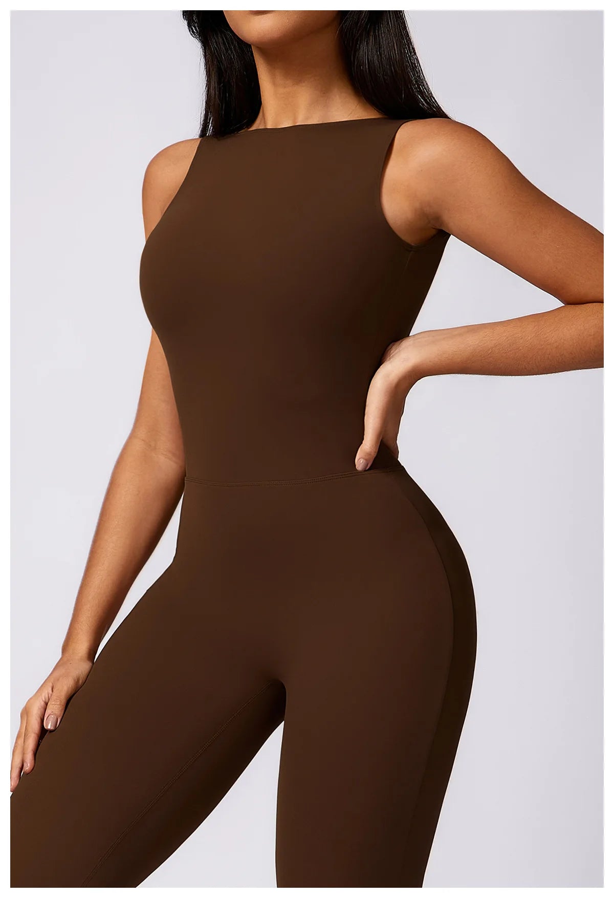 Customized LOGO women's peach hip lift sports yoga onesie casual micro-pull fitness back yoga clothes