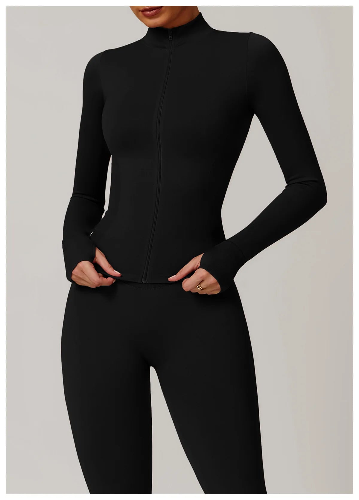 Customized LOGO women's seamless stand-up collar zipper yoga clothes jacket windproof slim top sports running jacket jacket