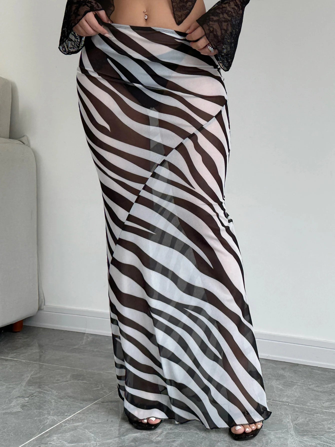 Dulzura Sexy Elegant Skirt Leopard Printed Maxi Women Skirts 2024 Lady Y2K Clothes Office Club Party Casual Streetwear Wholesale