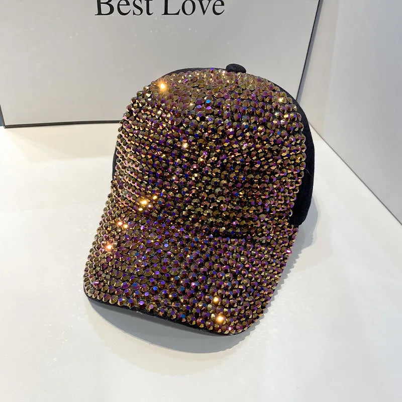 CNTANG Summer Women's Baseball Cap Spring Autumn Rhinestone Caps Fashion Personality Street Hiphop Hats For Female Snapback