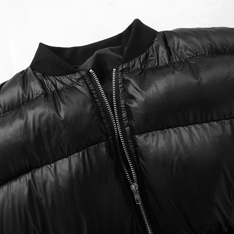 Weird Puss Hipster Zip Jacket Women Thick Padded Autumn New Fashion Shorts Sleeve Quilted Padded Casual Basic Wild Streetwear