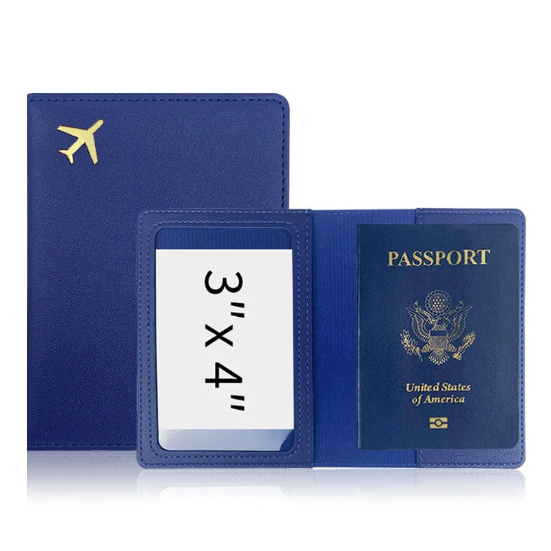 PU Leather Travel Passport Protective Case Thickened Passport Holder Case