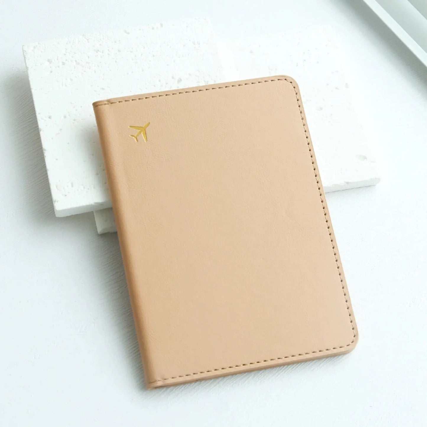 Pure Chic Passport Wallet Faux Leather Lightweight Waterproof Rfid Blocking Slim Vaccine Card Holder Travel Essentials