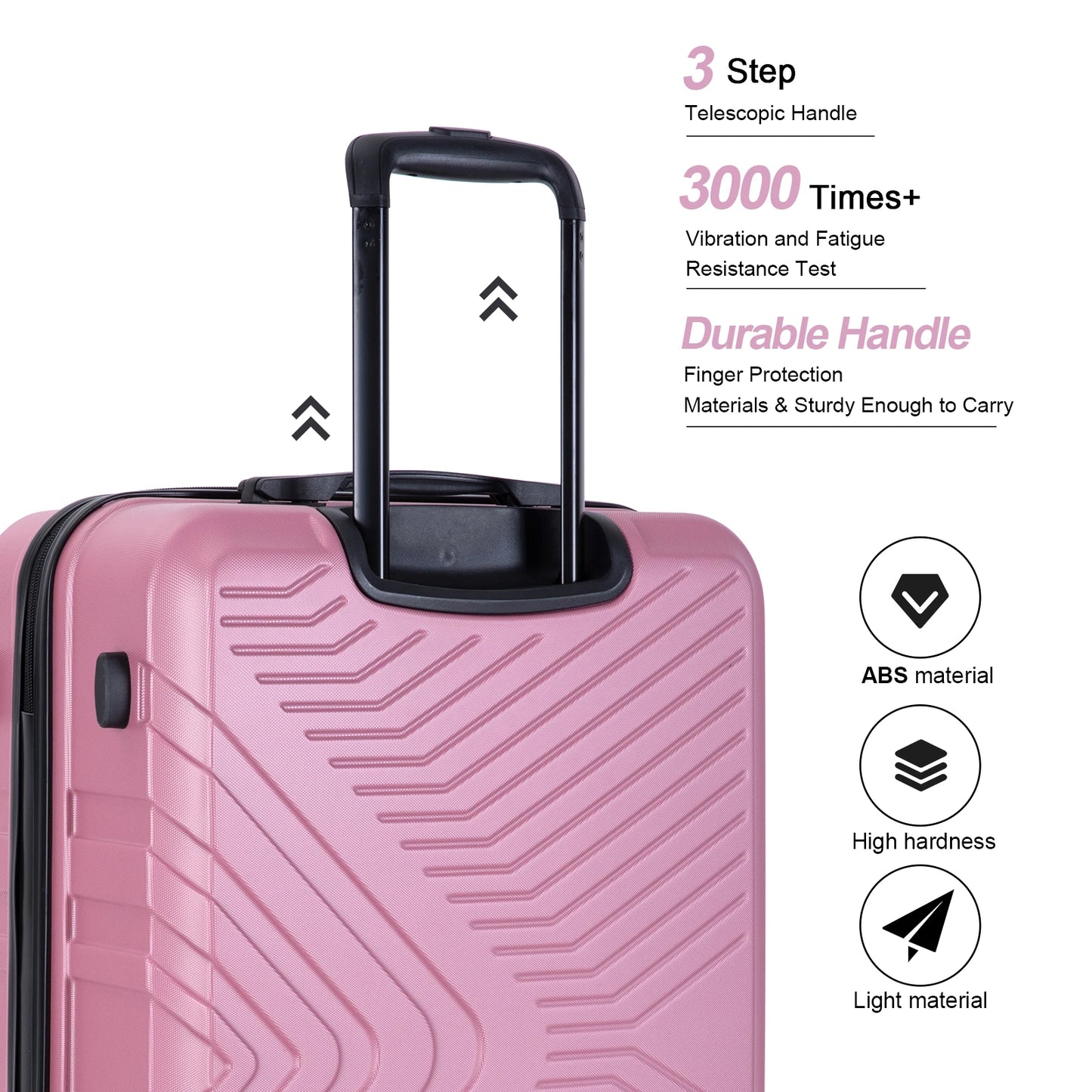 Travelhouse Luggage Set 3 Piece Suitcase Set Double Spinner Wheels TSA Lock Carry-on luggage Clearance (20inch 24inch 28inch)