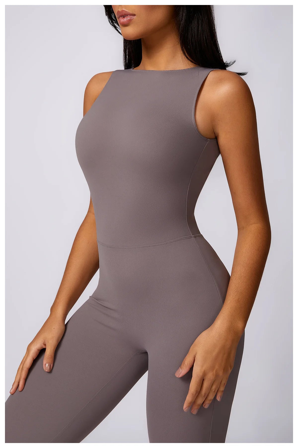 Customized LOGO women's peach hip lift sports yoga onesie casual micro-pull fitness back yoga clothes