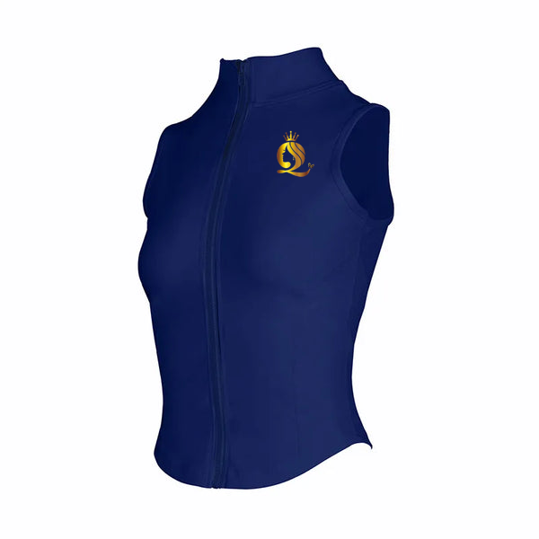 Customized LOGO Women's Outdoor Vest Yoga Suit Running Sports Riding Skinny Sleeveless Slim zipper Vest Tight Fitness Suit
