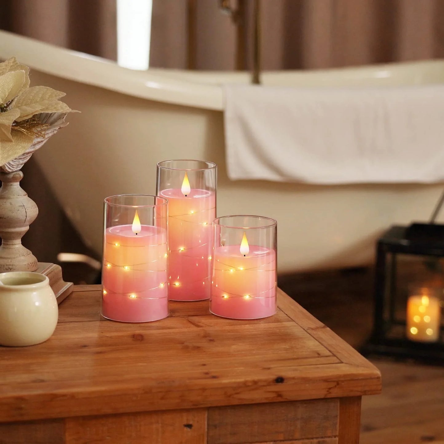 Flickering Flameless Candles Battery Operated Candles LED Candles with Remote Timer for Home Wedding Birthday Decor 3D Flame
