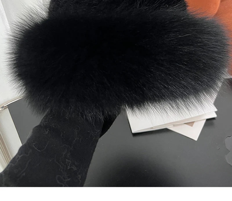 New Genuine Real Natural Knitted Mink Fur Hat Cap Luxury Women Handmade Knit Fashion Winter Headwear Warm Real Fox Fur Beanies