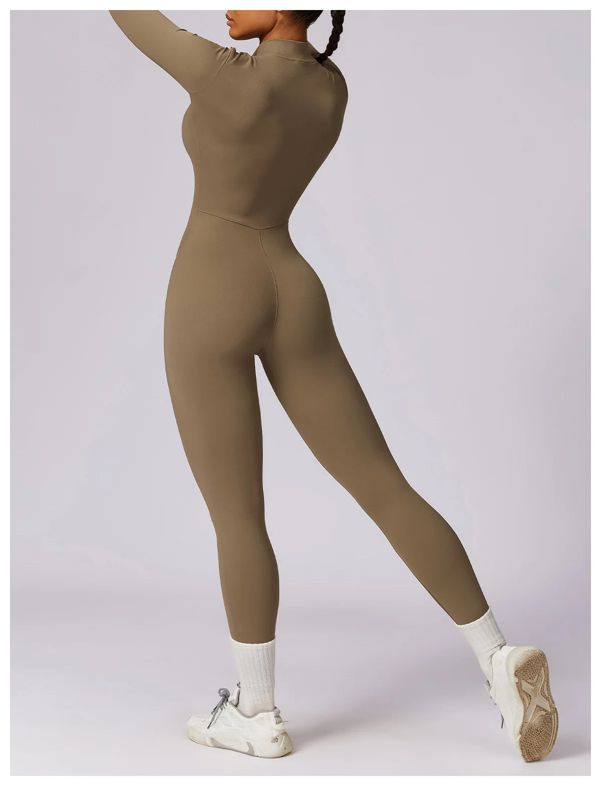 Customized LOGO women's zipper long-sleeved yoga onesie high-intensity fitness sports onesie tights