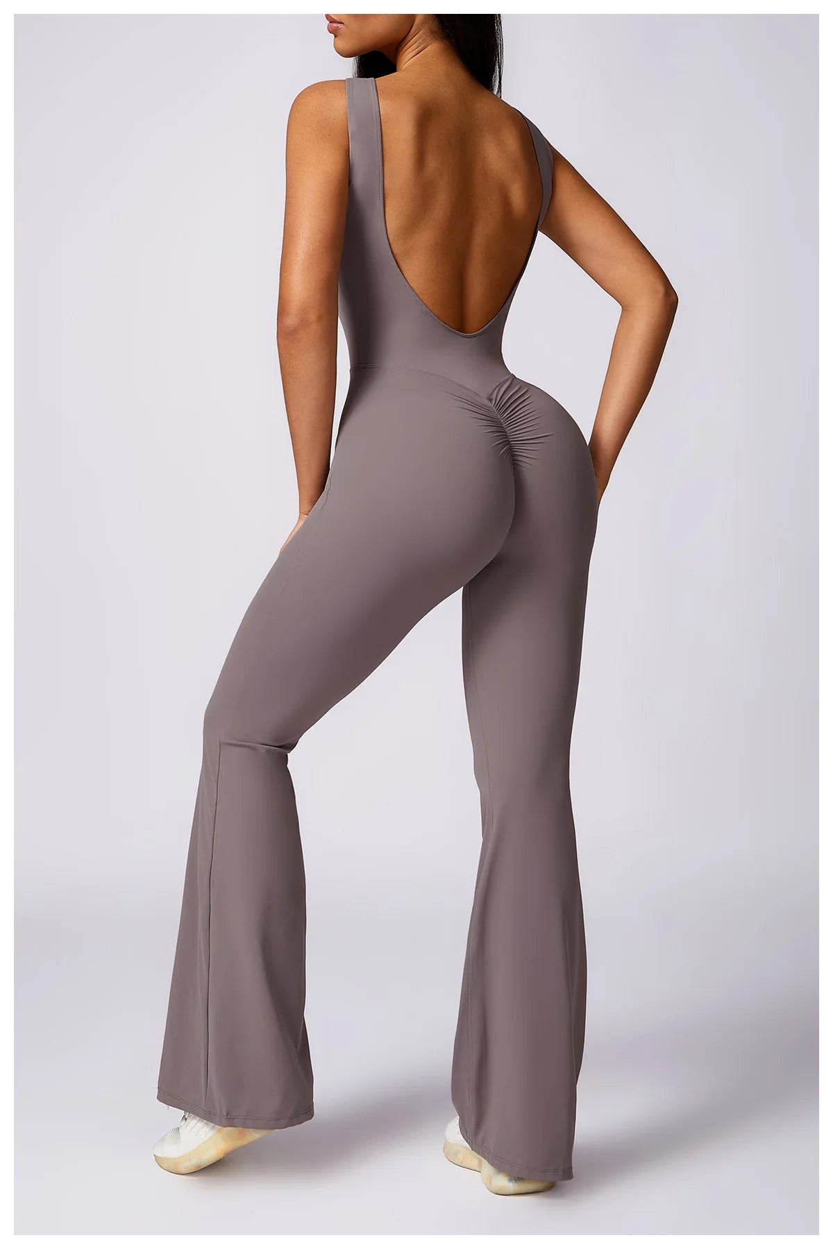 Customized LOGO women's peach hip lift sports yoga onesie casual micro-pull fitness back yoga clothes