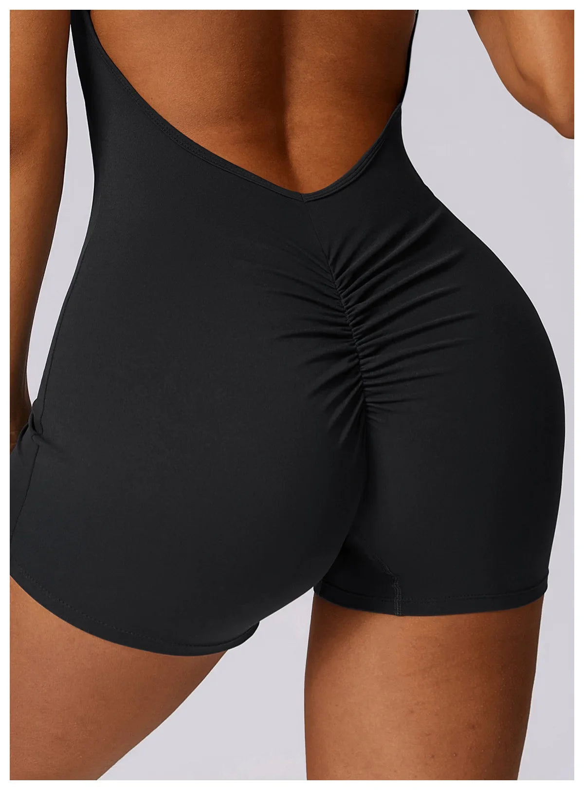 Custom LOGO women's clothing quick-drying nude sports onesie casual running fitness tight back yoga clothing