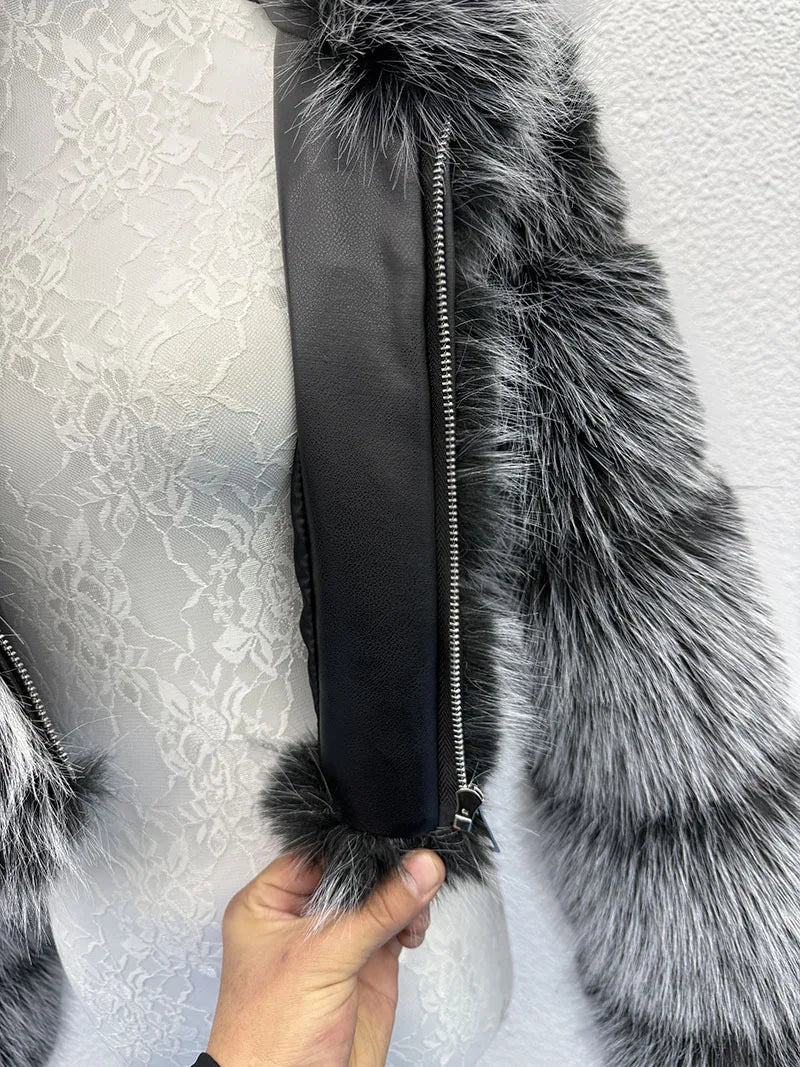 S-6XL Women Coat Autumn Winter Short Hooded Faux Fox Fur Coat Thick Warm Outerwear Fake Fur Woman Jackets Ladies Furry Coats