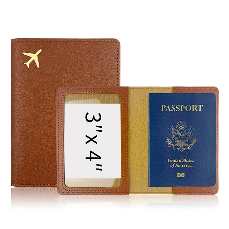 PU Leather Travel Passport Protective Case Thickened Passport Holder Case