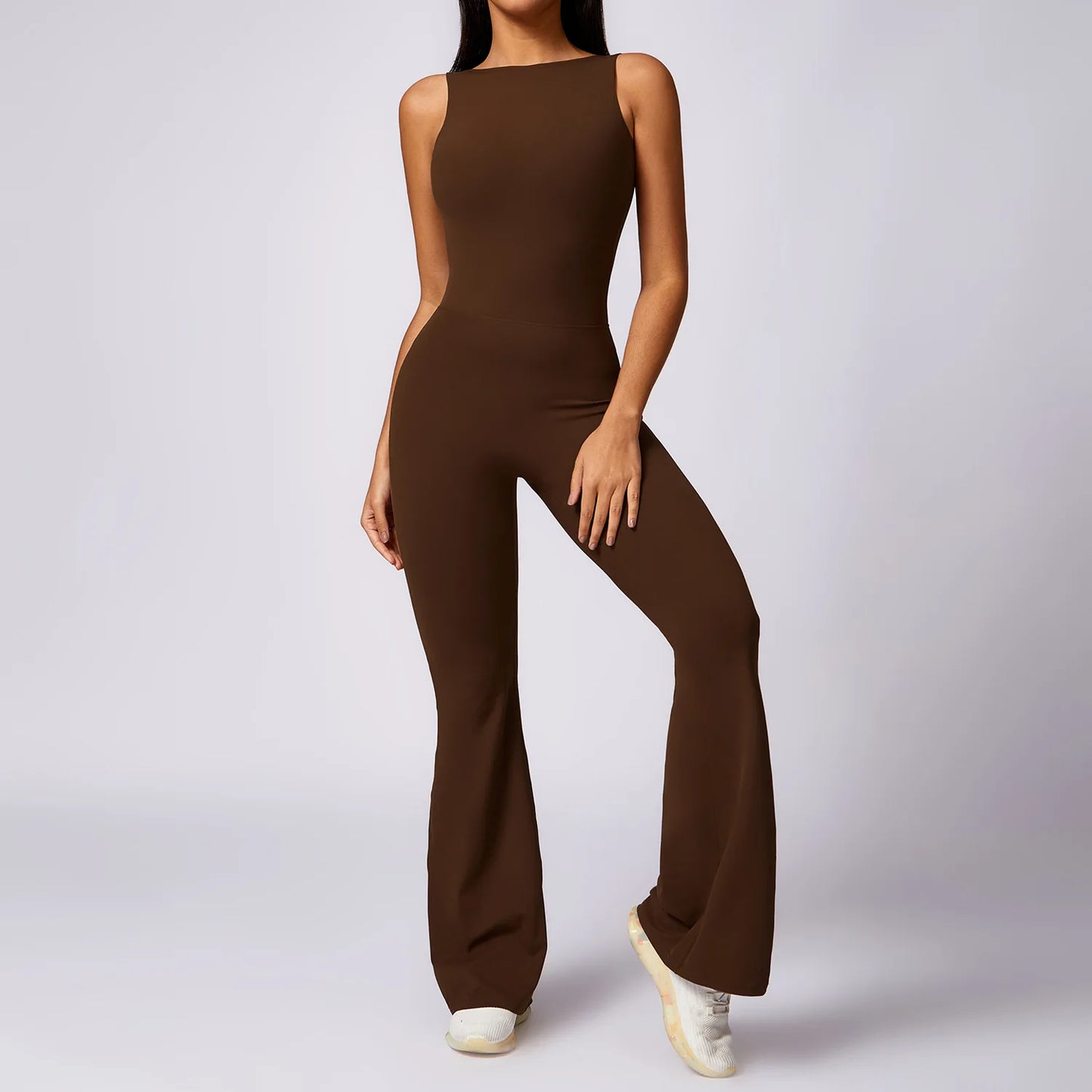 Customized LOGO women's peach hip lift sports yoga onesie casual micro-pull fitness back yoga clothes