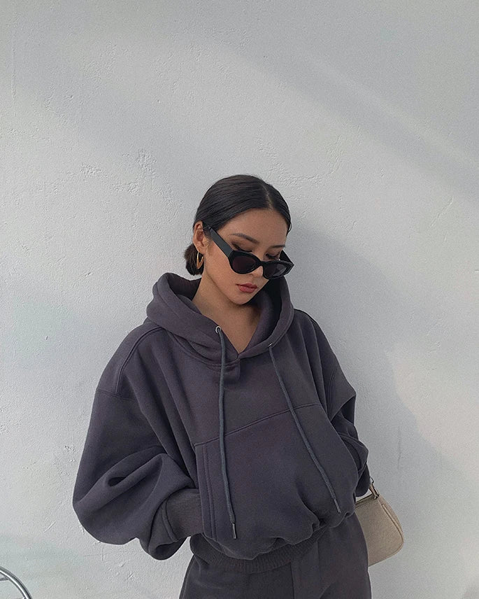 Casual New Fashion Hoodies Suit Women Winter Spring Solid Tracksuit Two Pieces Set Sports Pullover Sweatpants Sweatshirt Mujer