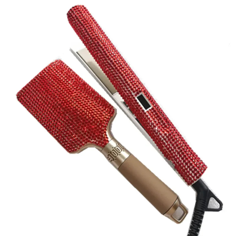 Diamond Embedded Hair Straightening Iron Beauty Salon Tool Accessories Women's Hair Care Makeup Tools New Arrival