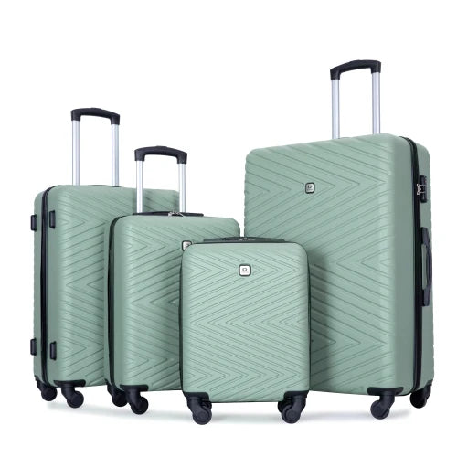 Travelhouse Luggage set 4-Piece ABS Suitcase With Spinner Wheels,24 Inch and 28 Inch with TSA Lock,16,20 inche Carry on Luggage