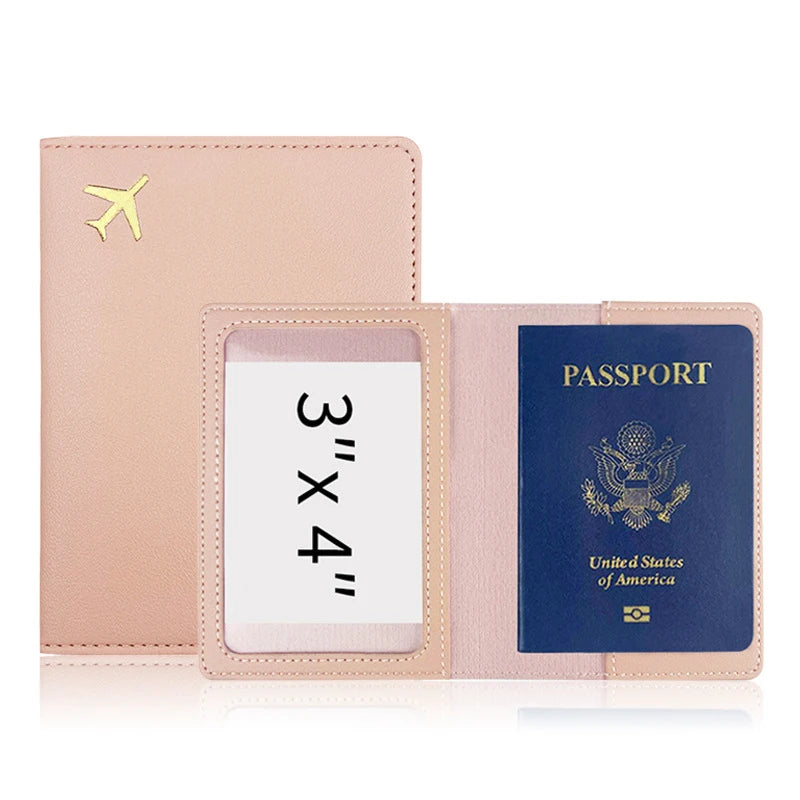 PU Leather Travel Passport Protective Case Thickened Passport Holder Case