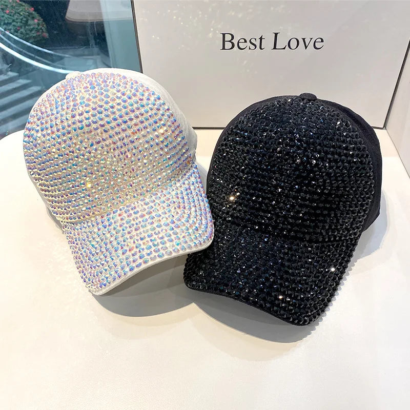 CNTANG Summer Women's Baseball Cap Spring Autumn Rhinestone Caps Fashion Personality Street Hiphop Hats For Female Snapback