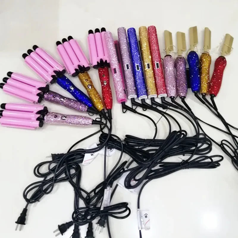 Diamond Embedded Hair Straightening Iron Beauty Salon Tool Accessories Women's Hair Care Makeup Tools New Arrival