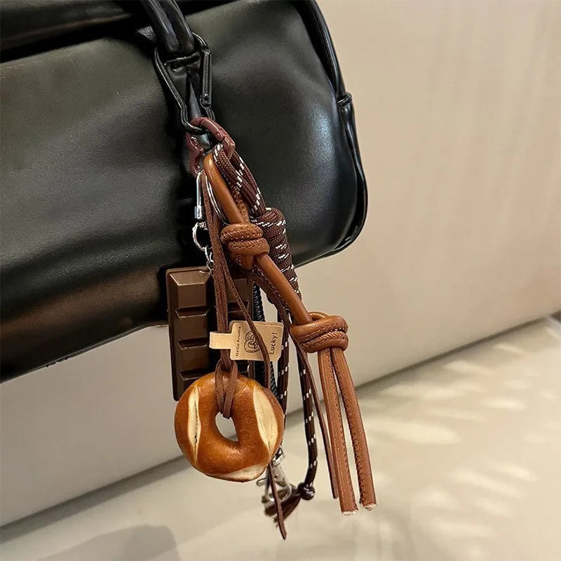 Braided Rope Bag Pendant High-grade Keychain Pendant Ruth's Same Style Dachshund Pendant Suitable For Phone Bag Accessories