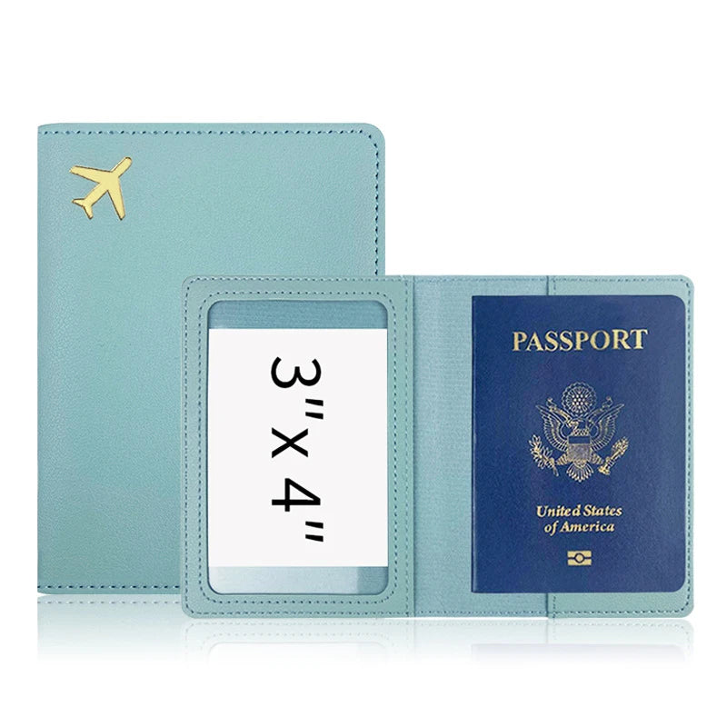 PU Leather Travel Passport Protective Case Thickened Passport Holder Case