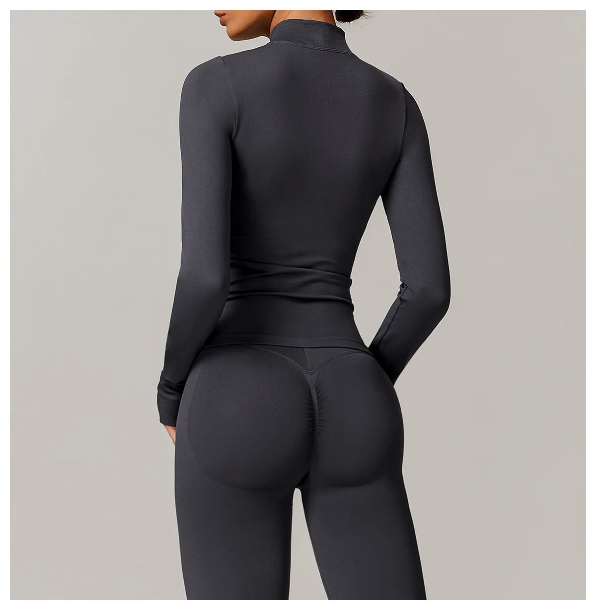 Customized LOGO women's seamless stand-up collar zipper yoga clothes jacket windproof slim top sports running jacket jacket