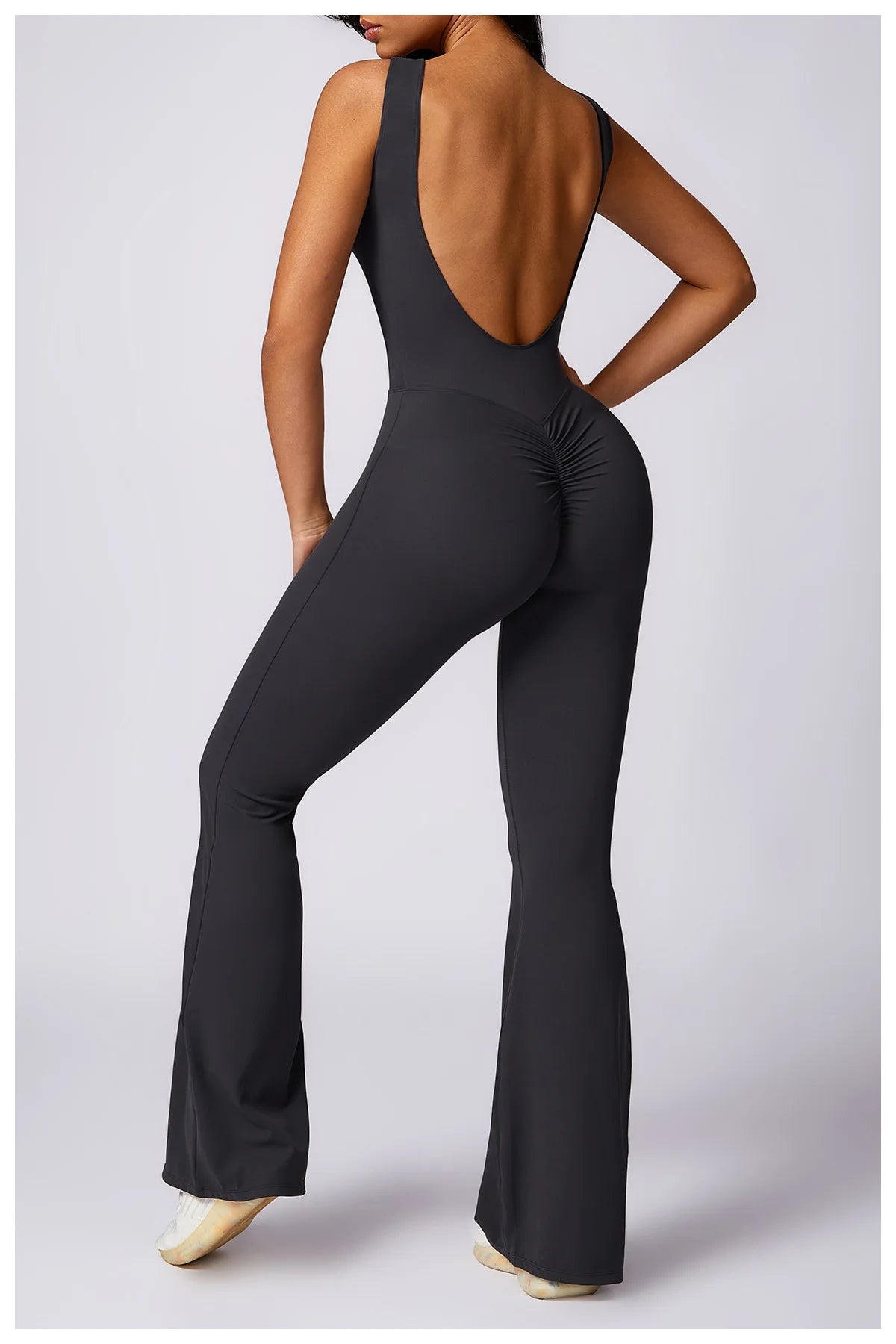 Customized LOGO women's peach hip lift sports yoga onesie casual micro-pull fitness back yoga clothes