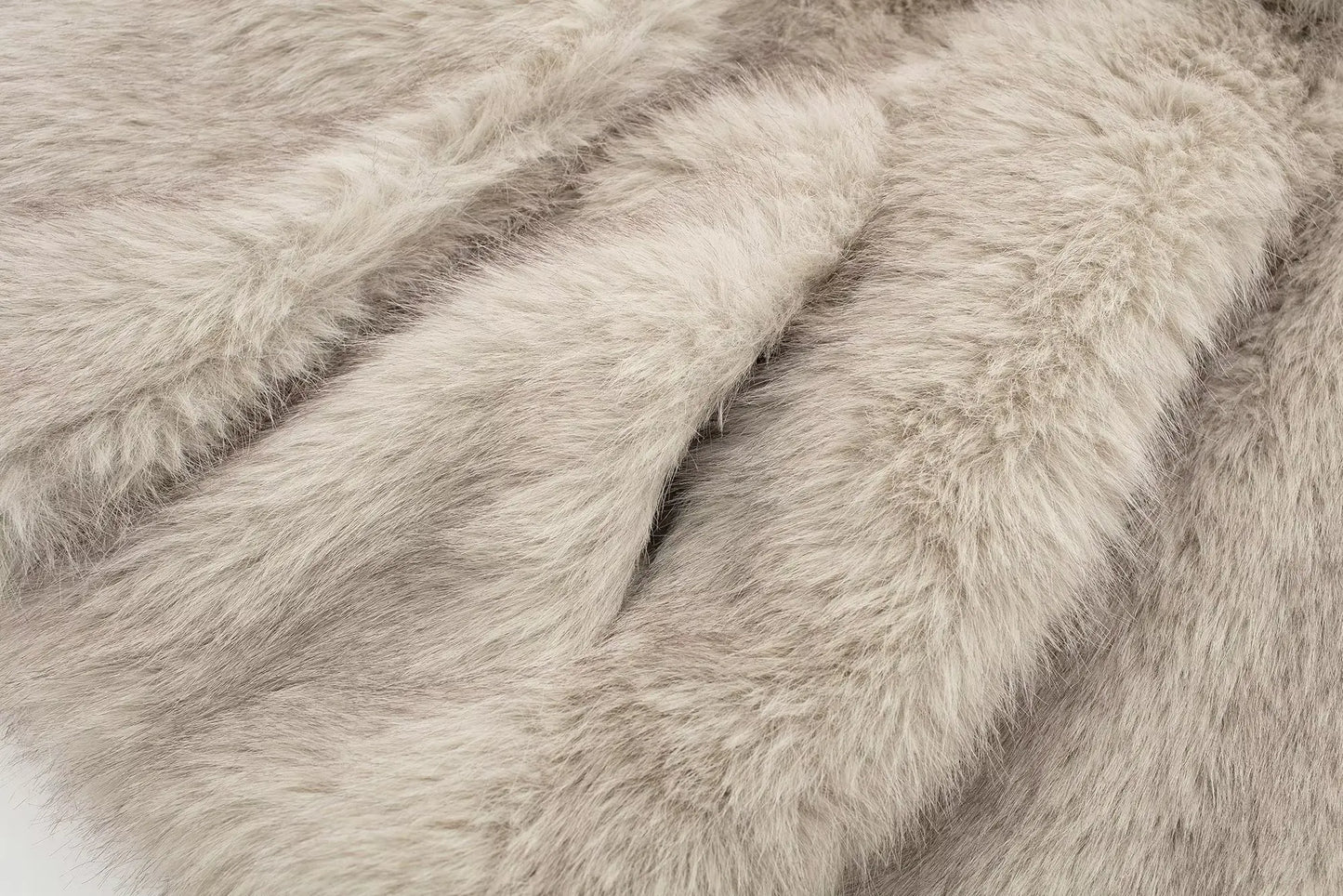 TRAFZA Female Vintage Artificial Fur Effect Coats Lapel Warm Plush Long Sleeves Hidden Buttons Autumn Winter Casual Outerwear
