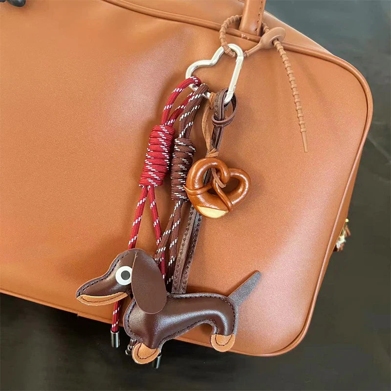 Braided Rope Bag Pendant High-grade Keychain Pendant Ruth's Same Style Dachshund Pendant Suitable For Phone Bag Accessories
