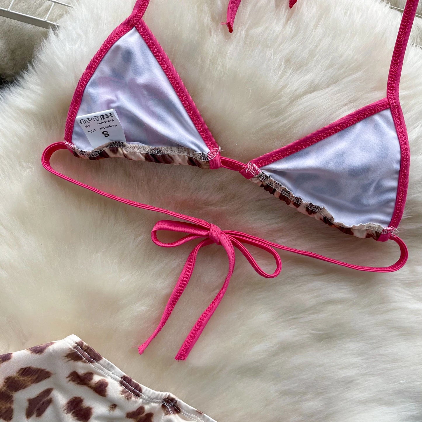 SINGREINY Leopard Bikini Hotsweet Three Piece Set Halter Bra+Slim Shorts+Mini Briefs 2024 Women Lace-Up Backless Sexy Suits