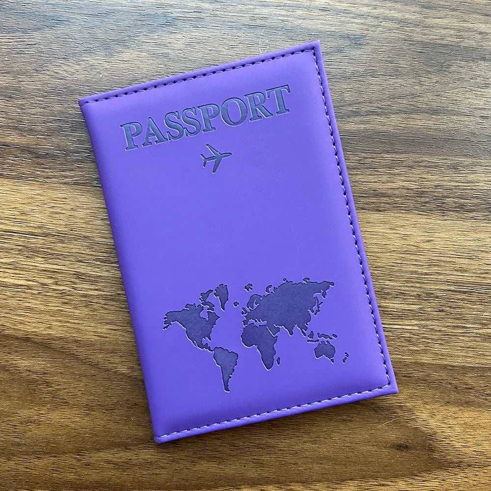 Customized EU European Union Passport Cover Couple Map Passport Book Covers Women Travel Personalised Wedding Drop Shipping