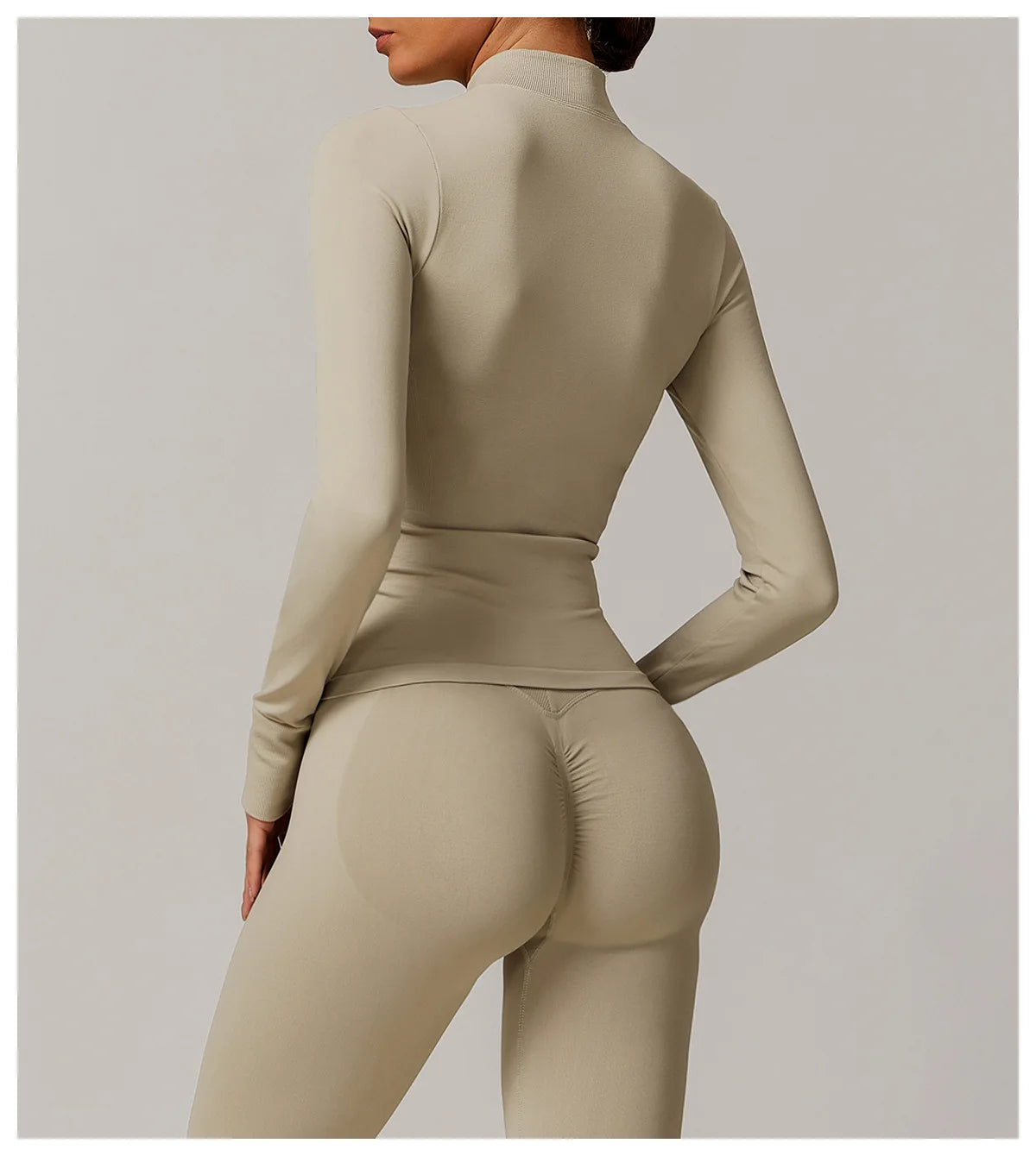 Customized LOGO women's seamless stand-up collar zipper yoga clothes jacket windproof slim top sports running jacket jacket