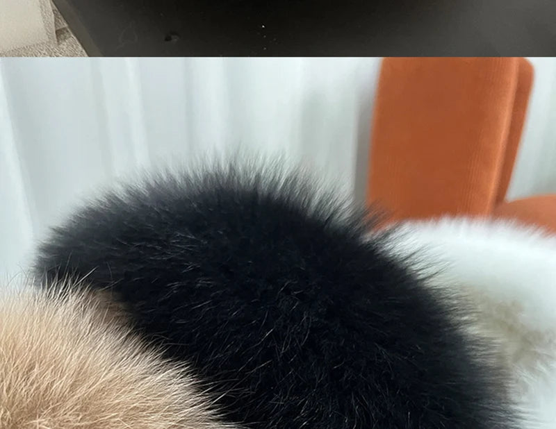 New Genuine Real Natural Knitted Mink Fur Hat Cap Luxury Women Handmade Knit Fashion Winter Headwear Warm Real Fox Fur Beanies