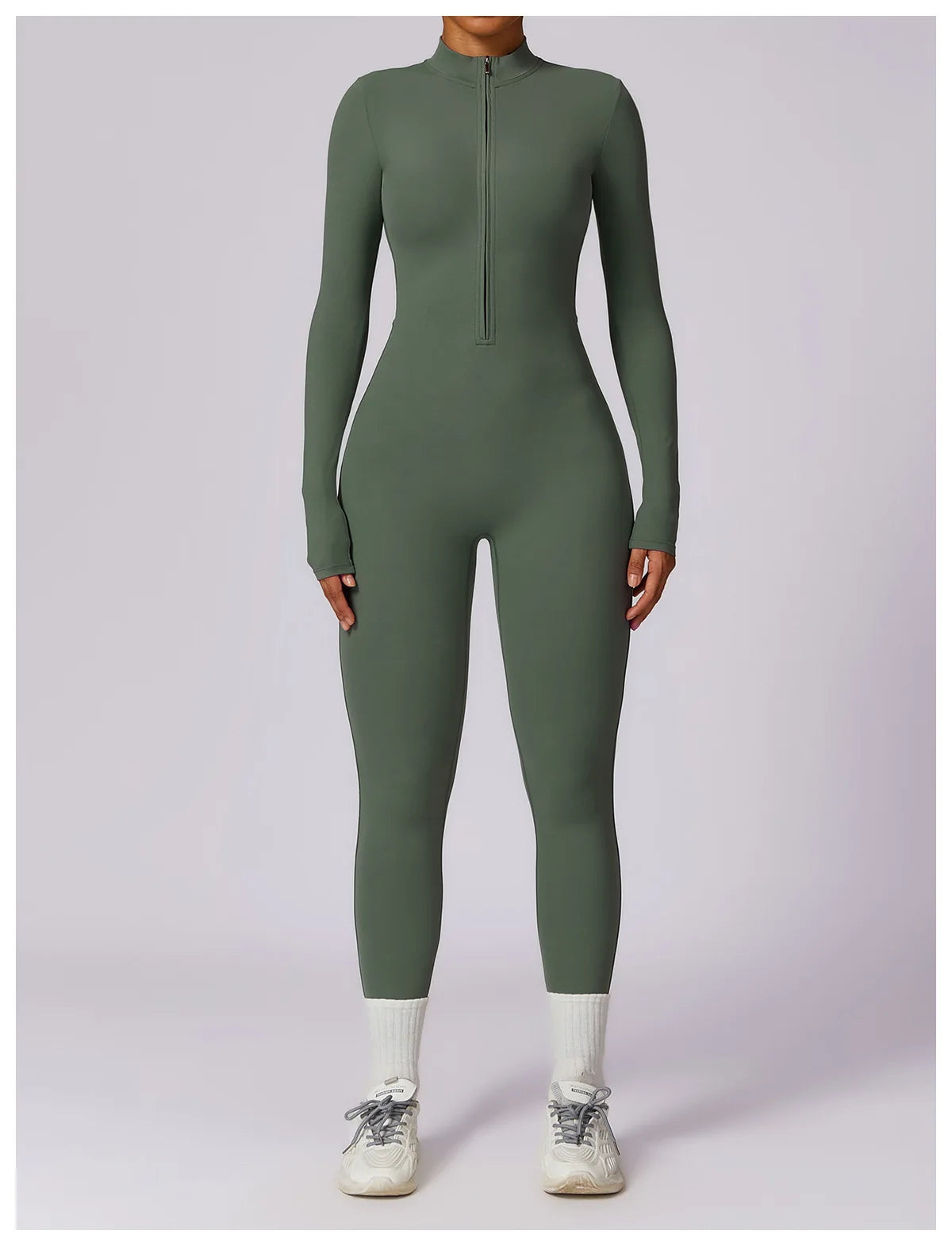 Customized LOGO women's zipper long-sleeved yoga onesie high-intensity fitness sports onesie tights