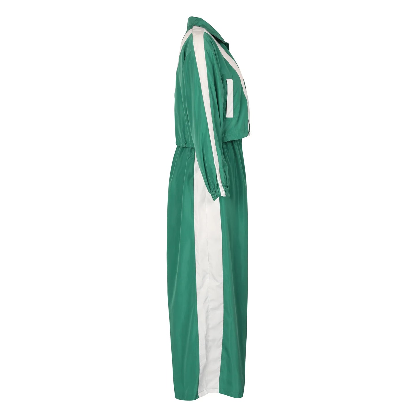 CM.YAYA Active Patchwork Women's Set Zipper Sweatshirt Jacket and Wide Leg Pants Suit 2025 INS Two 2 Piece Sets Outfit Tracksuit