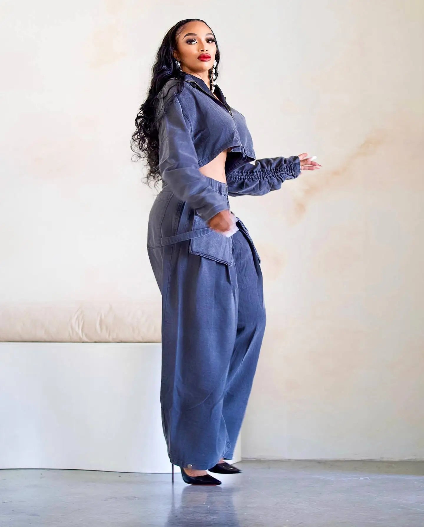 Denim Two Piece Sets Women Pant Set Y2k Streetwear Coats Jeans Elegant Matching Sets Coat Top Long Pants Jackets Streetwear