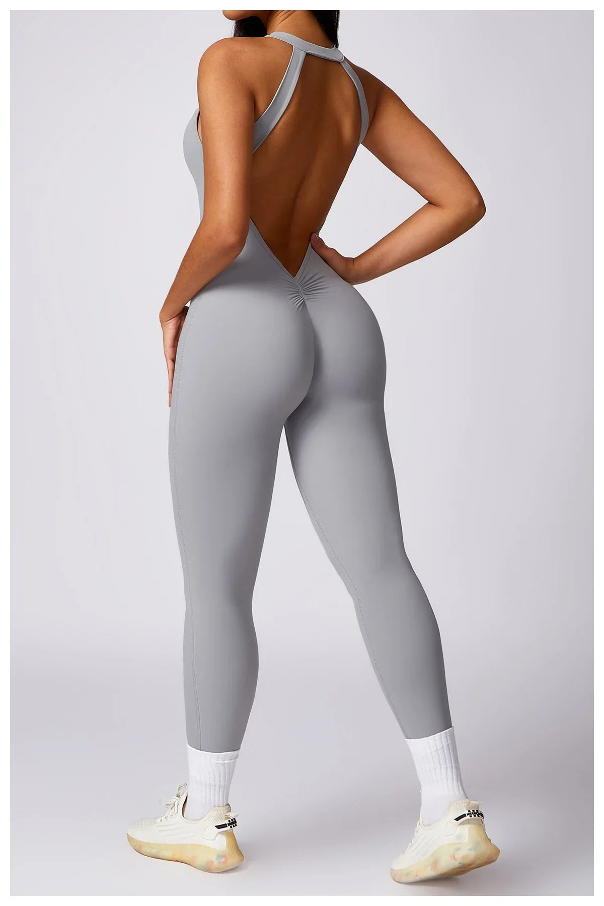 Custom LOGO High Quality Outdoor Jumpsuit Activewear tracksuit women‘s one-piece yoga clothes running tight fitting sportswear