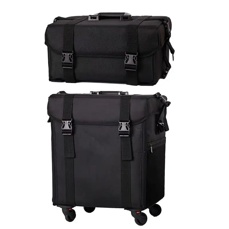 Multifunction Rolling Luggage Sets Spinner Multi-layer Trolley Suitcase with Wheels Women Oxford professional Cosmetic Case