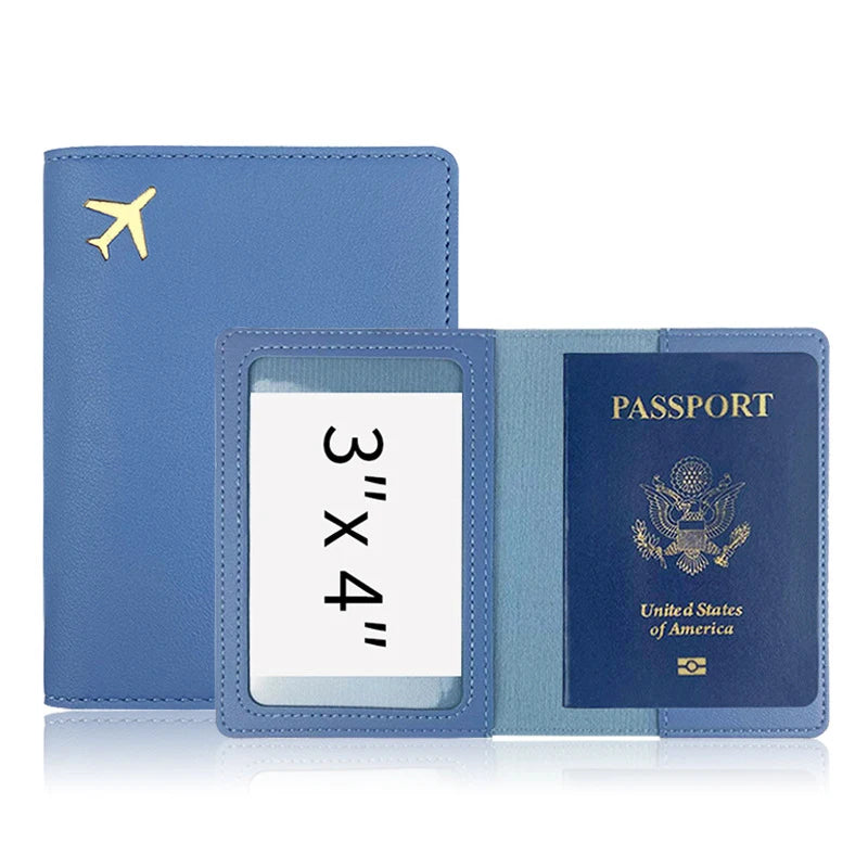PU Leather Travel Passport Protective Case Thickened Passport Holder Case