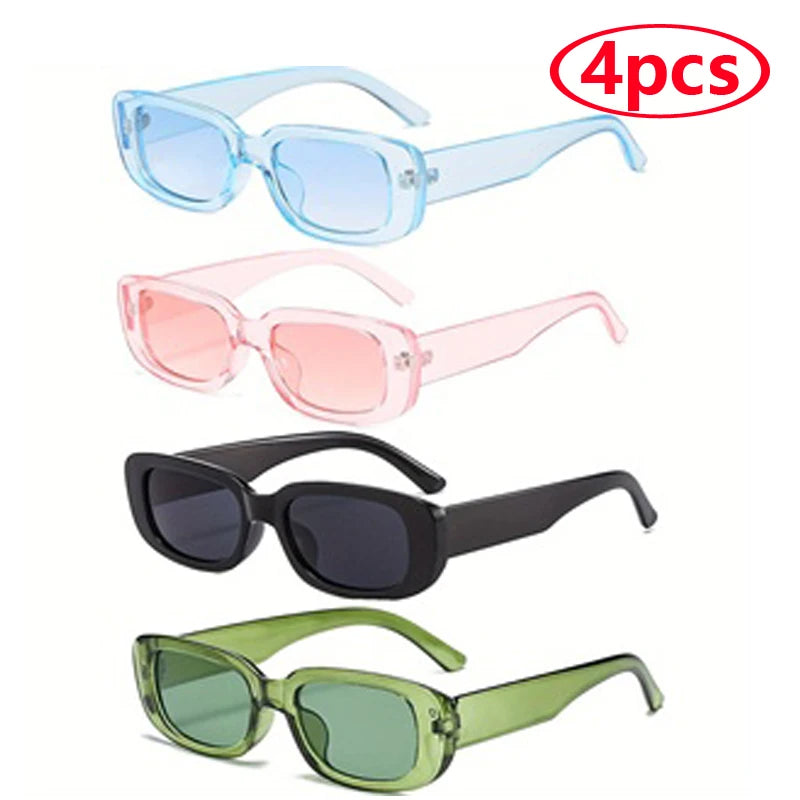 13pcs Small Square Sunglasses Women Retro Sun Glasses Men Brand Classic Travel Rectangle Candy Colors Eyeglasses Female UV400