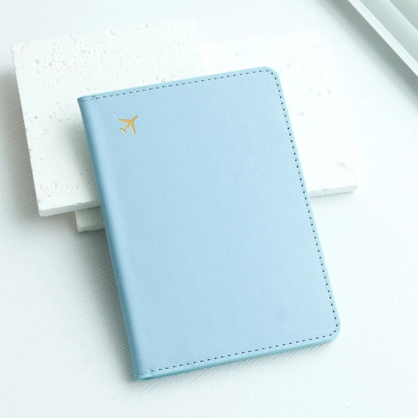 Pure Chic Passport Wallet Faux Leather Lightweight Waterproof Rfid Blocking Slim Vaccine Card Holder Travel Essentials