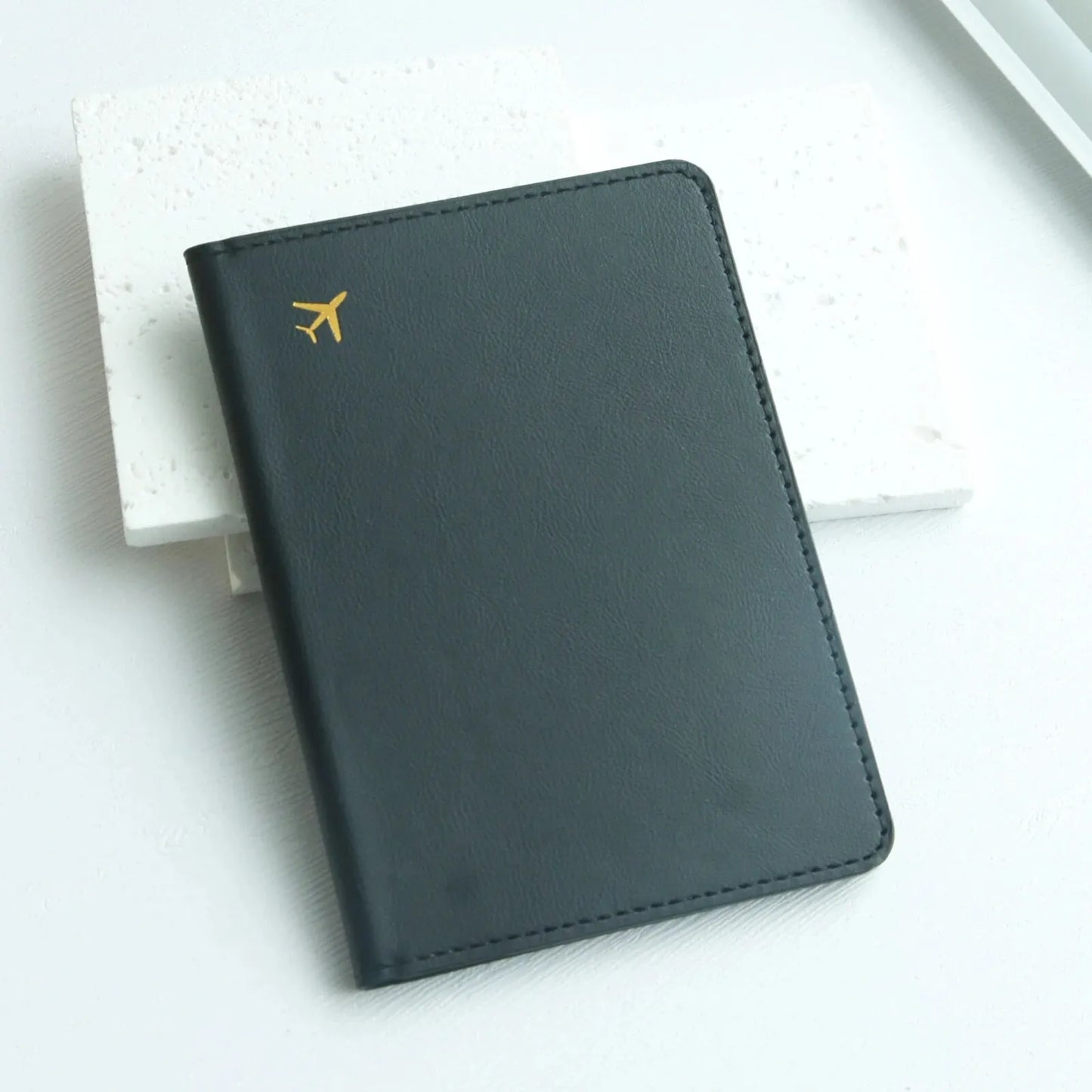 Pure Chic Passport Wallet Faux Leather Lightweight Waterproof Rfid Blocking Slim Vaccine Card Holder Travel Essentials