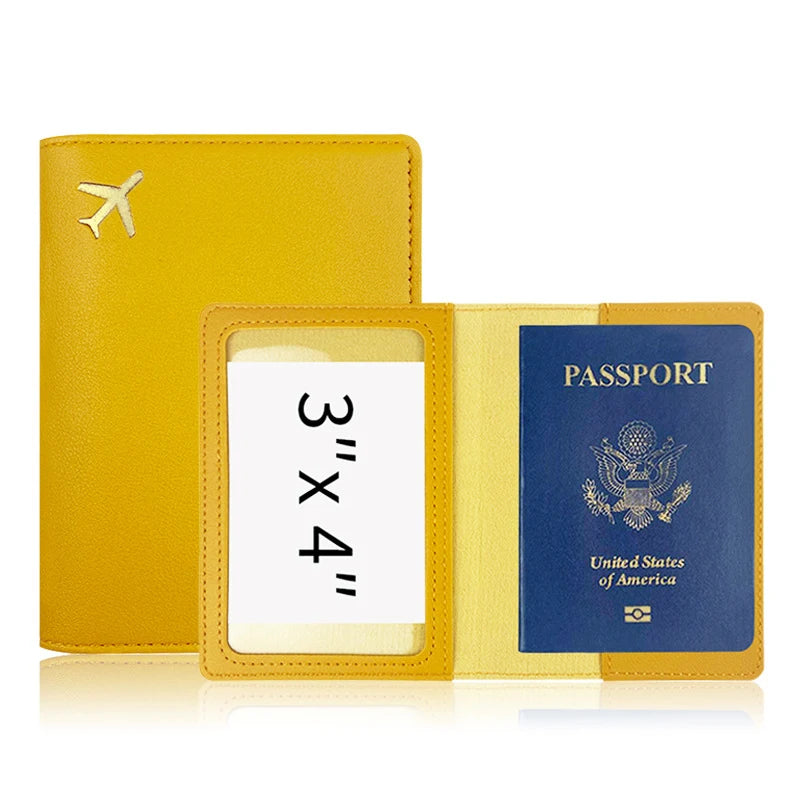 PU Leather Travel Passport Protective Case Thickened Passport Holder Case