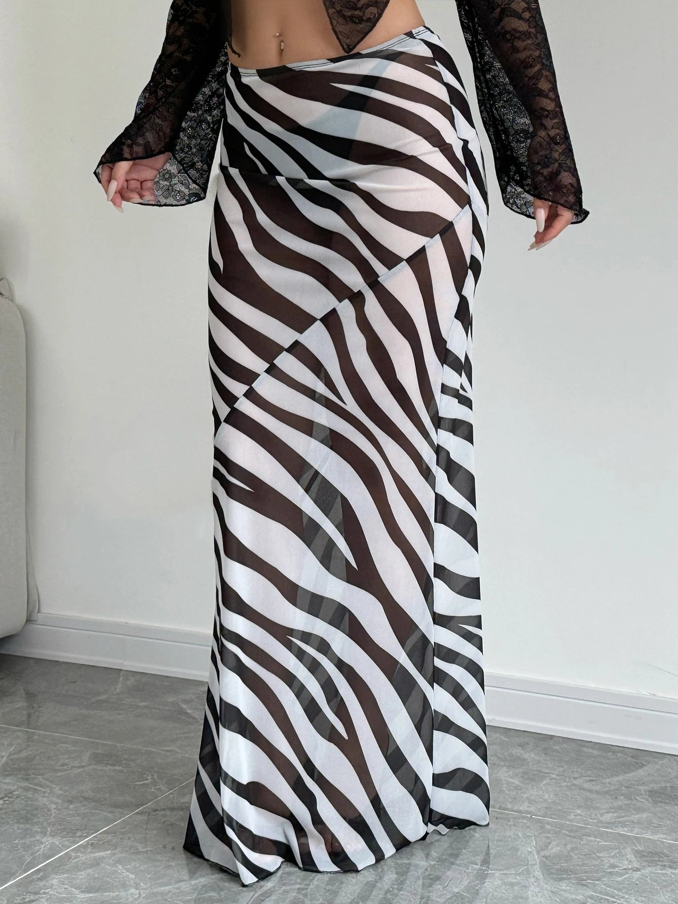 Dulzura Sexy Elegant Skirt Leopard Printed Maxi Women Skirts 2024 Lady Y2K Clothes Office Club Party Casual Streetwear Wholesale