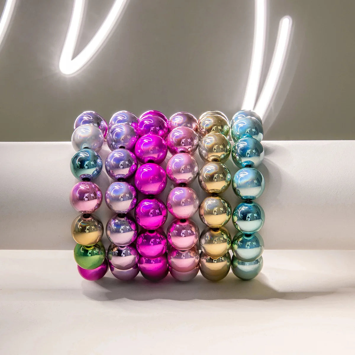 DIEZI Bohemian Multicolor CCB Beads Bracelets For Women Fashion Sweet Shell Starfish Conch Charm Bracelets Bangles Men Jewelry