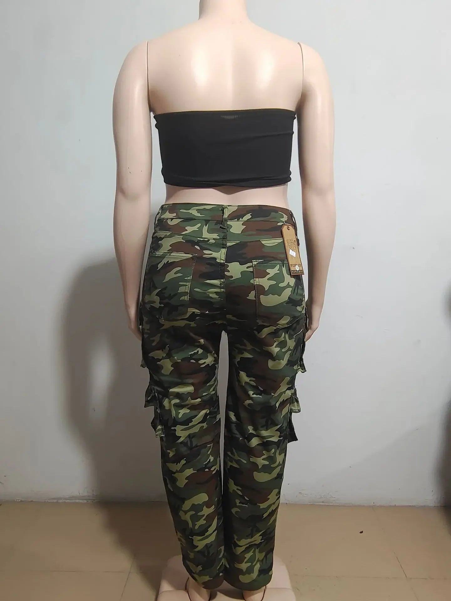 Solid Casual Baggy Cargo Pants for Women Youthful Female Trousers Multi-pocket Fashion Vintage Women's High Waist Wide Pants